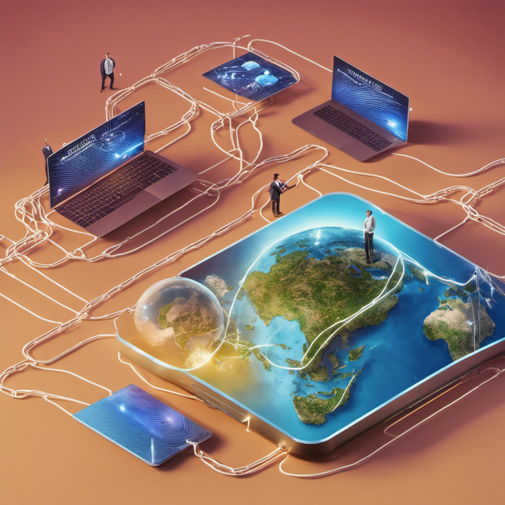 An image showing a chain link transforming from a physical entity to a digital one, highlighting the shift to the digital world. The background shows a pandemic-induced Hollowed Earth scenario.