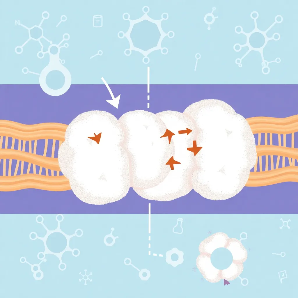 an illustration of cotton fibers with arrows indicating contraction, surrounded by molecules and other scientific elements